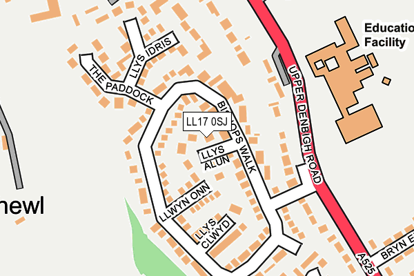 LL17 0SJ map - OS OpenMap – Local (Ordnance Survey)