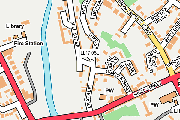 LL17 0SL map - OS OpenMap – Local (Ordnance Survey)