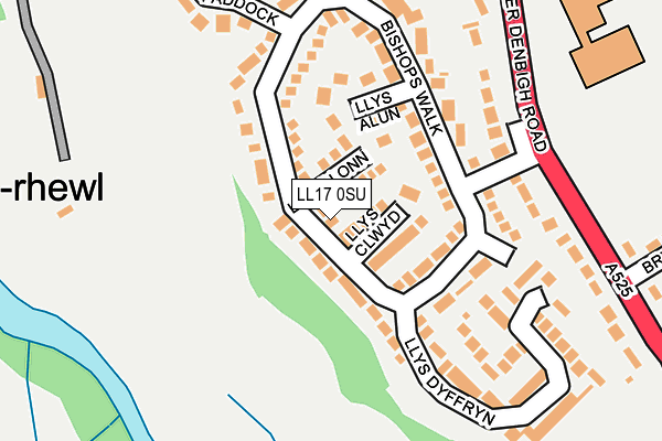 LL17 0SU map - OS OpenMap – Local (Ordnance Survey)