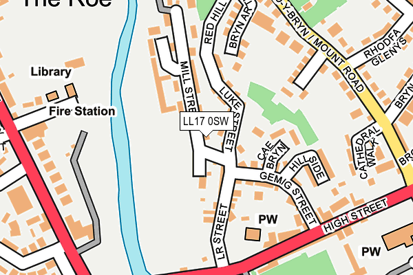 LL17 0SW map - OS OpenMap – Local (Ordnance Survey)