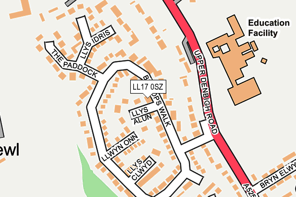 LL17 0SZ map - OS OpenMap – Local (Ordnance Survey)