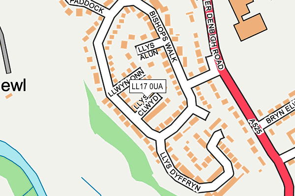 LL17 0UA map - OS OpenMap – Local (Ordnance Survey)