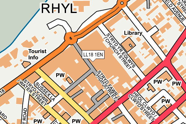 LL18 1EN map - OS OpenMap – Local (Ordnance Survey)