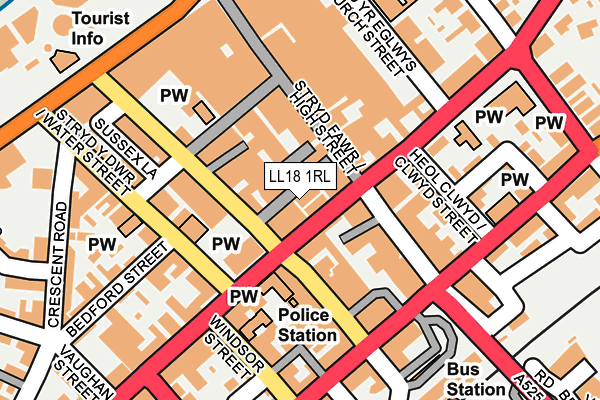 LL18 1RL map - OS OpenMap – Local (Ordnance Survey)