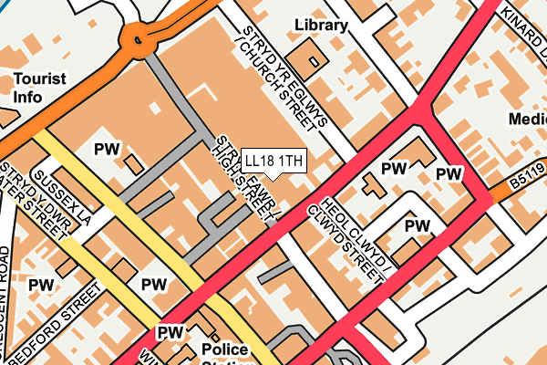 LL18 1TH map - OS OpenMap – Local (Ordnance Survey)