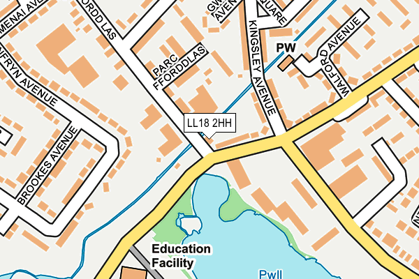 LL18 2HH map - OS OpenMap – Local (Ordnance Survey)