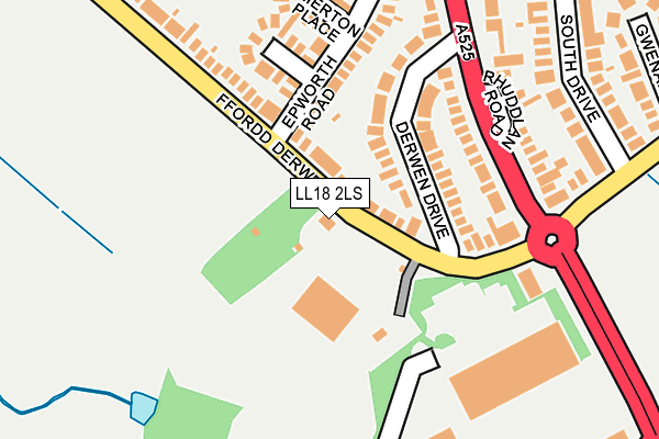 LL18 2LS map - OS OpenMap – Local (Ordnance Survey)