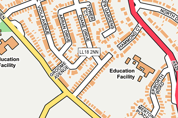 LL18 2NN map - OS OpenMap – Local (Ordnance Survey)