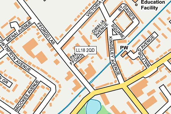 LL18 2QD map - OS OpenMap – Local (Ordnance Survey)