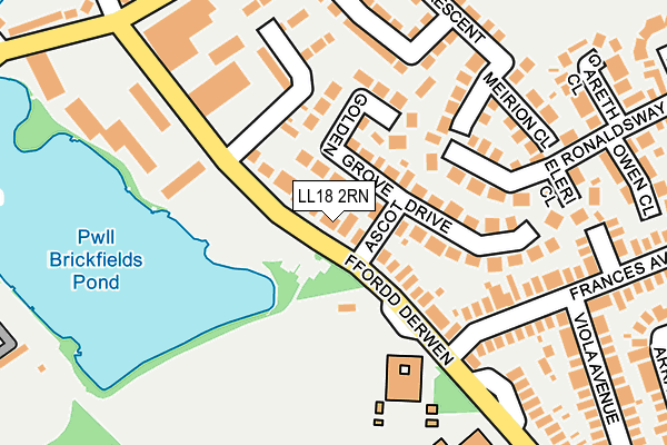 LL18 2RN map - OS OpenMap – Local (Ordnance Survey)