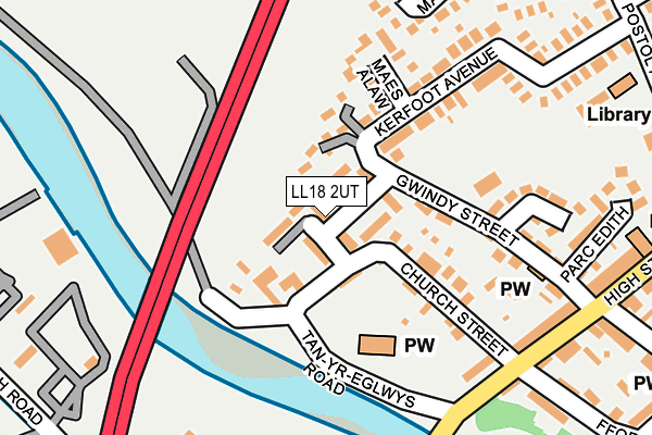 LL18 2UT map - OS OpenMap – Local (Ordnance Survey)