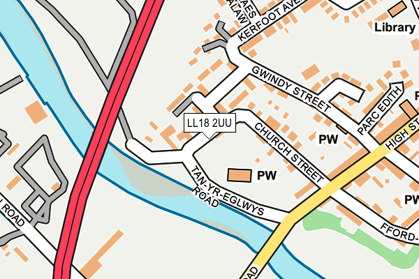 LL18 2UU map - OS OpenMap – Local (Ordnance Survey)