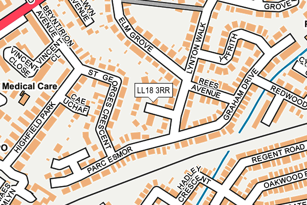 LL18 3RR map - OS OpenMap – Local (Ordnance Survey)