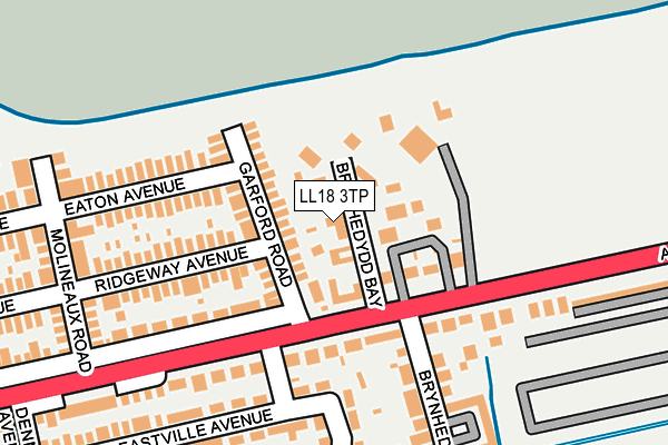 LL18 3TP map - OS OpenMap – Local (Ordnance Survey)