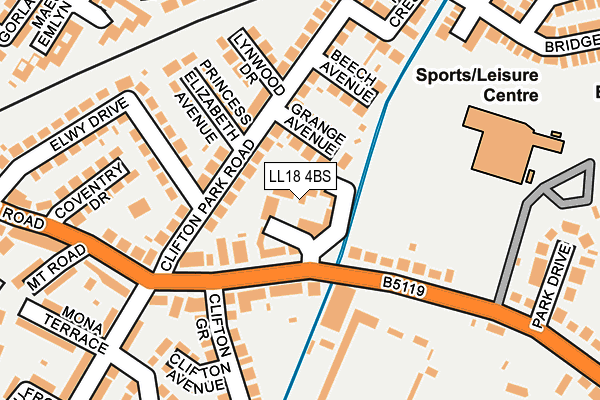 LL18 4BS map - OS OpenMap – Local (Ordnance Survey)