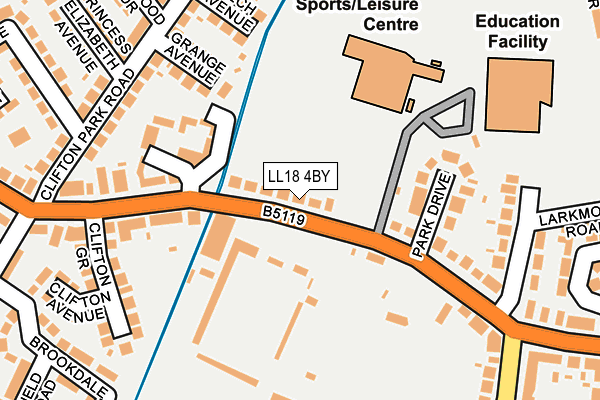 LL18 4BY map - OS OpenMap – Local (Ordnance Survey)