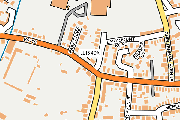 LL18 4DA map - OS OpenMap – Local (Ordnance Survey)