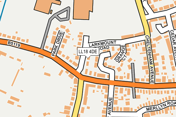 LL18 4DE map - OS OpenMap – Local (Ordnance Survey)