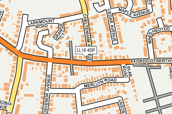 LL18 4DP map - OS OpenMap – Local (Ordnance Survey)