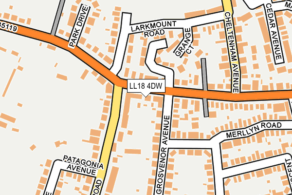 LL18 4DW map - OS OpenMap – Local (Ordnance Survey)