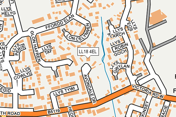 LL18 4EL map - OS OpenMap – Local (Ordnance Survey)