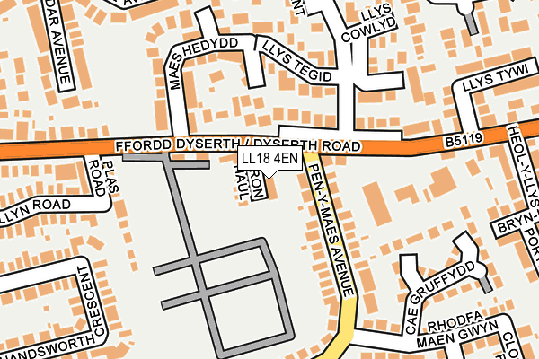 LL18 4EN map - OS OpenMap – Local (Ordnance Survey)