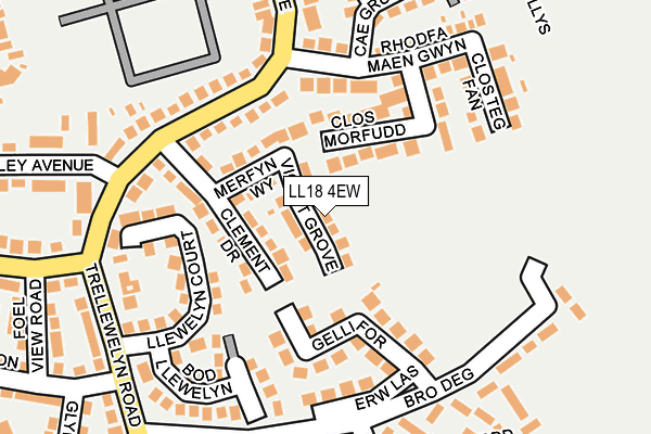 LL18 4EW map - OS OpenMap – Local (Ordnance Survey)