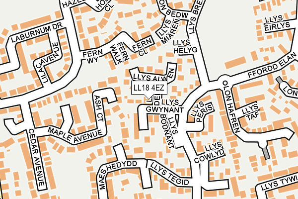 LL18 4EZ map - OS OpenMap – Local (Ordnance Survey)