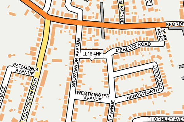 LL18 4HF map - OS OpenMap – Local (Ordnance Survey)