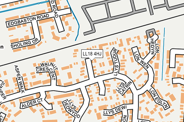 LL18 4HJ map - OS OpenMap – Local (Ordnance Survey)