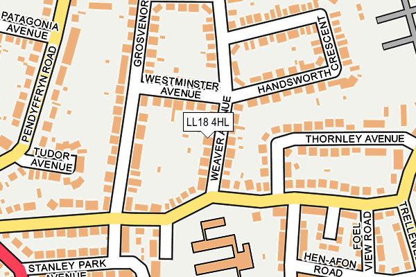 LL18 4HL map - OS OpenMap – Local (Ordnance Survey)