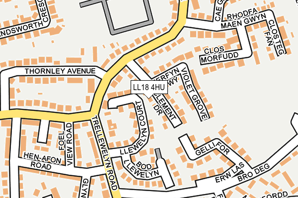 LL18 4HU map - OS OpenMap – Local (Ordnance Survey)