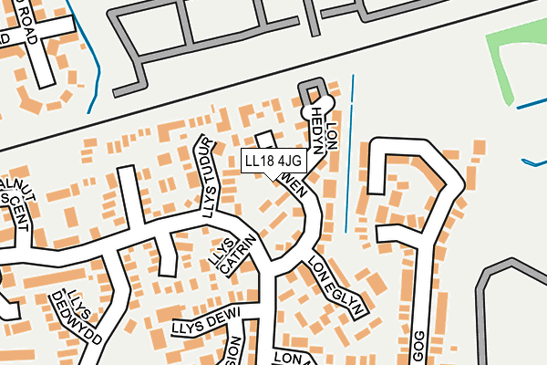 LL18 4JG map - OS OpenMap – Local (Ordnance Survey)