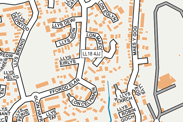 LL18 4JJ map - OS OpenMap – Local (Ordnance Survey)