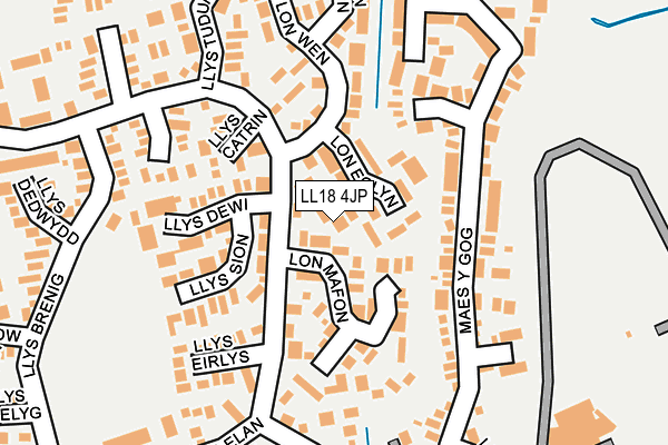 LL18 4JP map - OS OpenMap – Local (Ordnance Survey)