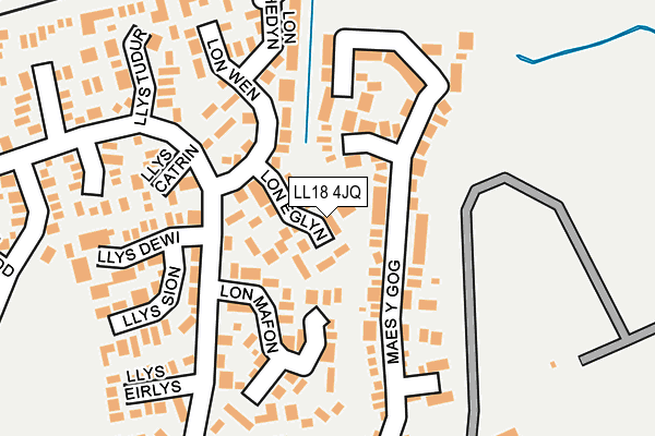 LL18 4JQ map - OS OpenMap – Local (Ordnance Survey)