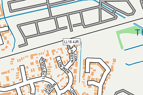 LL18 4JR map - OS OpenMap – Local (Ordnance Survey)