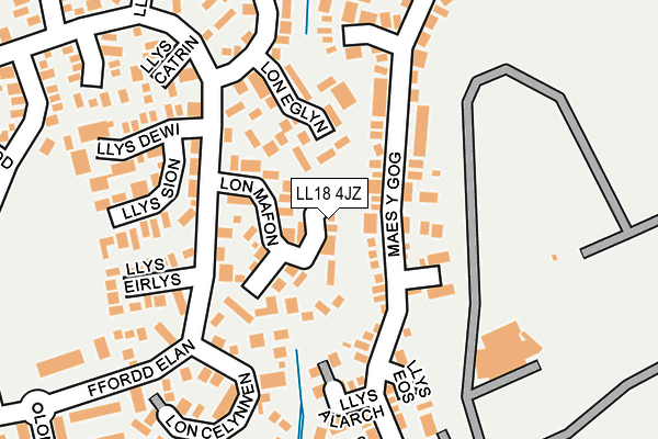 LL18 4JZ map - OS OpenMap – Local (Ordnance Survey)