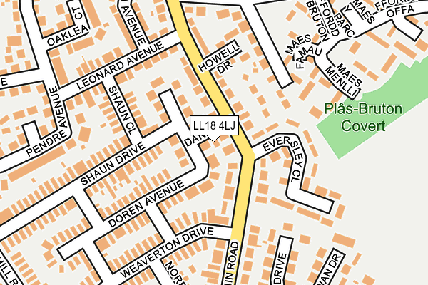 LL18 4LJ map - OS OpenMap – Local (Ordnance Survey)