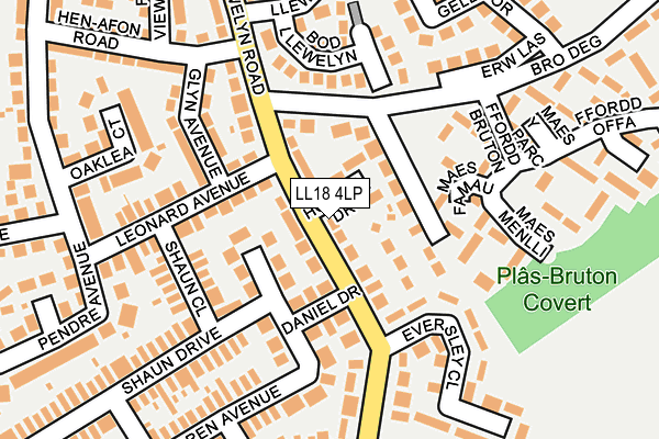 LL18 4LP map - OS OpenMap – Local (Ordnance Survey)