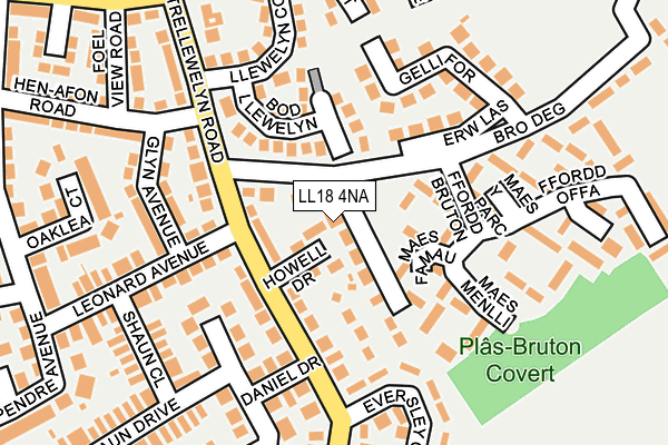 LL18 4NA map - OS OpenMap – Local (Ordnance Survey)