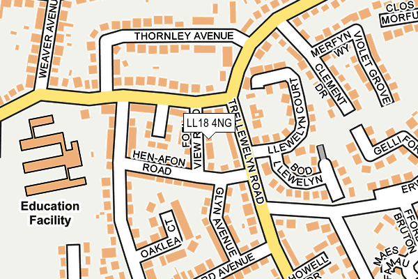 LL18 4NG map - OS OpenMap – Local (Ordnance Survey)
