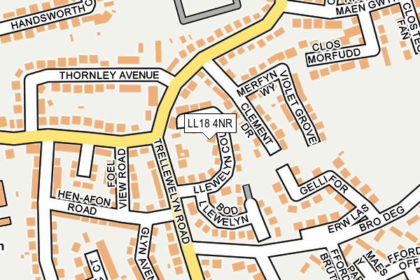 LL18 4NR map - OS OpenMap – Local (Ordnance Survey)