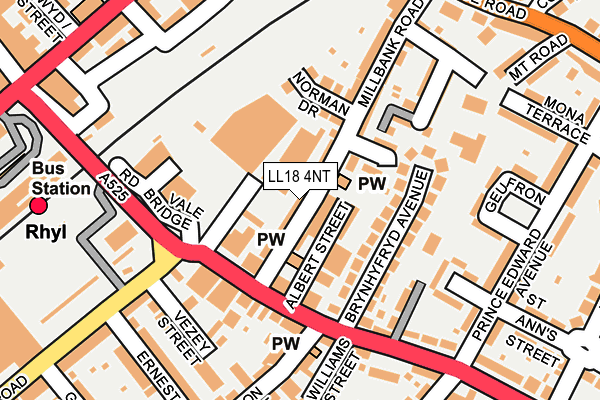LL18 4NT map - OS OpenMap – Local (Ordnance Survey)