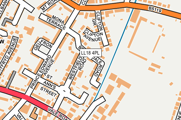 LL18 4PL map - OS OpenMap – Local (Ordnance Survey)