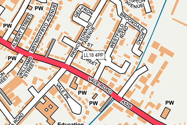 LL18 4PP map - OS OpenMap – Local (Ordnance Survey)