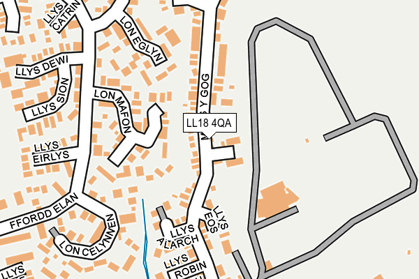 LL18 4QA map - OS OpenMap – Local (Ordnance Survey)