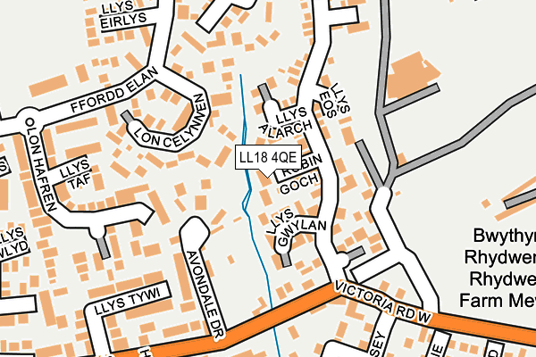 LL18 4QE map - OS OpenMap – Local (Ordnance Survey)