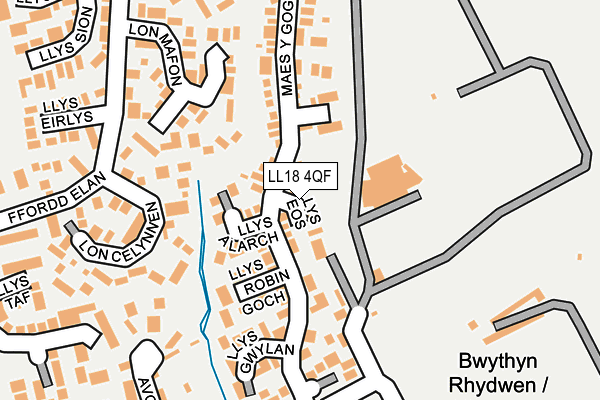 LL18 4QF map - OS OpenMap – Local (Ordnance Survey)