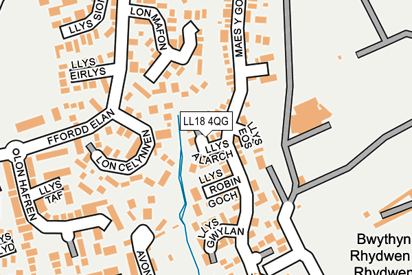LL18 4QG map - OS OpenMap – Local (Ordnance Survey)
